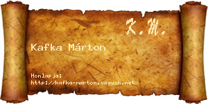 Kafka Márton névjegykártya